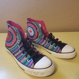 Converse High Tops (Women's 9) Limited Edition "Red" Artist Scott Pratt